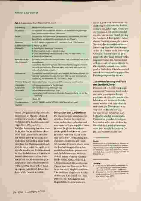 Vorschauseite 2: Inhalatives Amikacin ohne Zusatznutzen