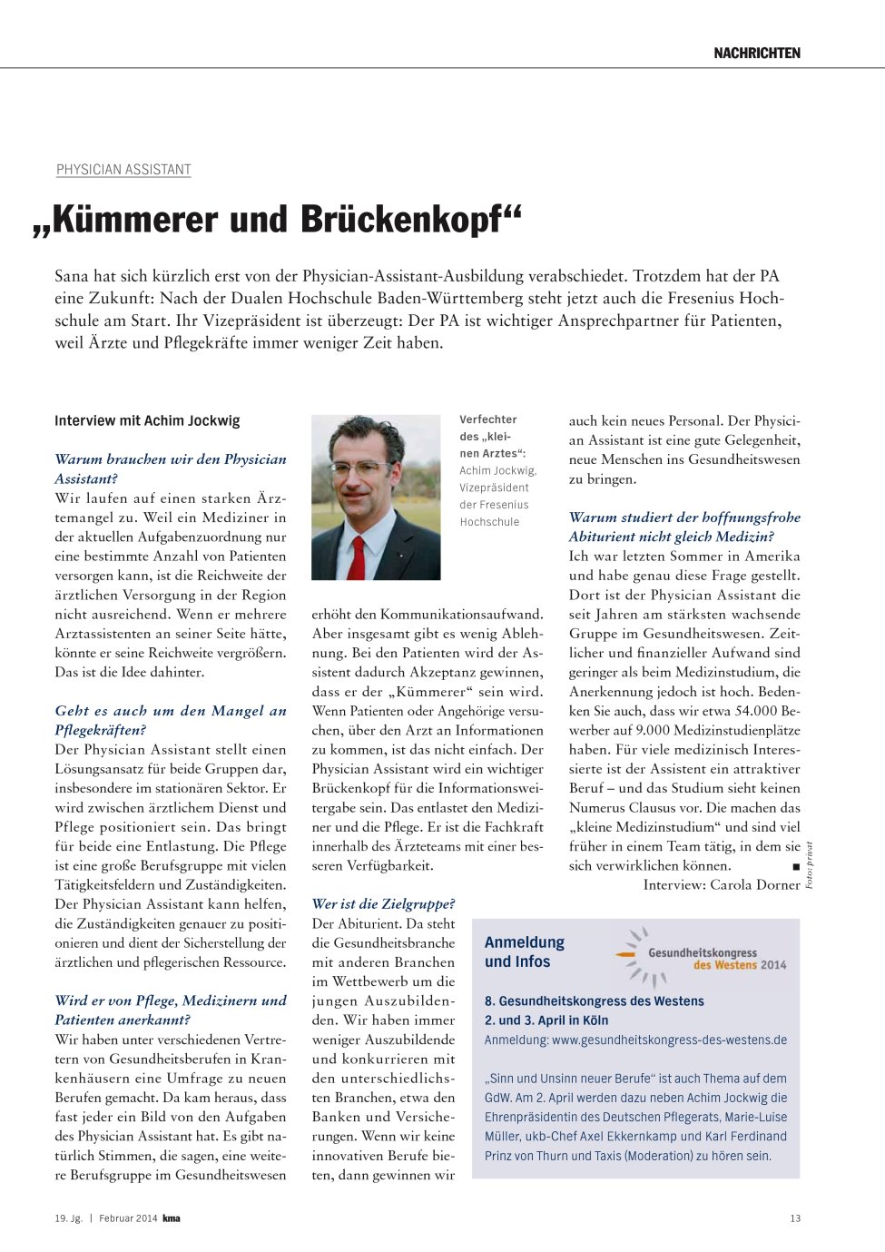 Vorschauseite 1: ?Kümmerer und Brückenkopf?