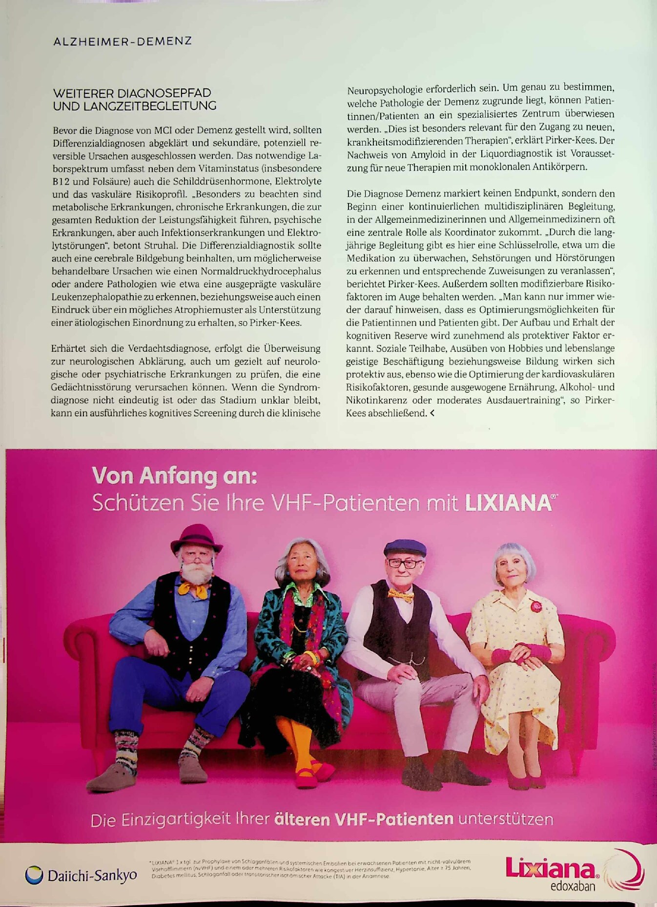 Vorschauseite 3: Alzheimer-Demenz. Früherkennung in der Praxis