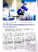 Vorschauseite 1: Fast 300.000 Verdachtsanzeigen auf COVID-19 als Berufskrankheit