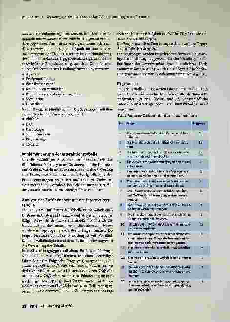 Vorschauseite 4: Entwicklung und Implementierung einer Übersichtstabelle zu schwerwiegenden Interaktionen bei (hämato-)onkologischen Patienten