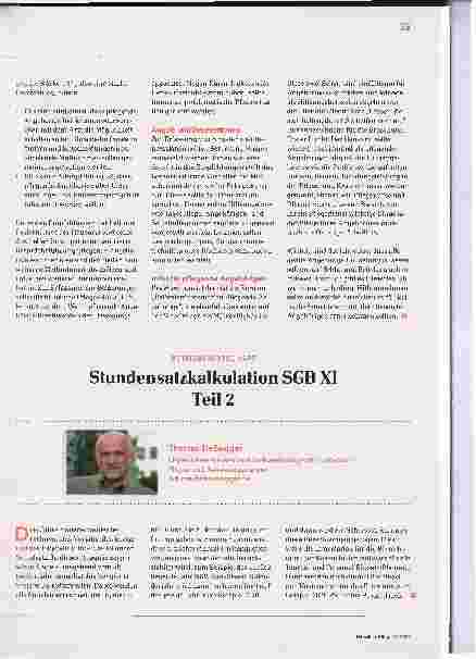 Vorschauseite 1: Stundensatzkalkulation SGB XI Teil 2