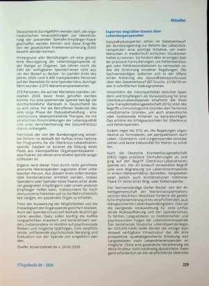 Vorschauseite 3: Reform der Lebendorganspende könnte bald kommen