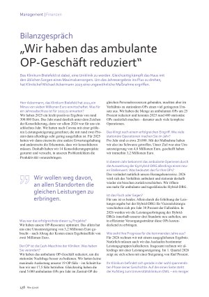 Vorschauseite 1: „Wir haben das ambulante OP-Geschäft reduziert“