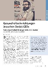Vorschauseite 1: Gesundheitseinrichtungen brauchen Social-CEOs. Warum Gesundheitseinrichtungen Social-CEOs brauchen und die Broschüre ausgedient hat.