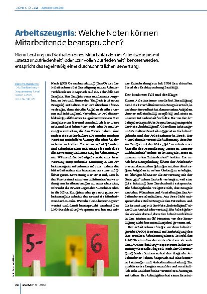 Vorschauseite 1: Arbeitszeugnis: Welche Noten können Mitarbeitende beanspruchen?