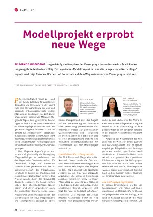 Vorschauseite 1: Modellprojekt erprobt neue Wege