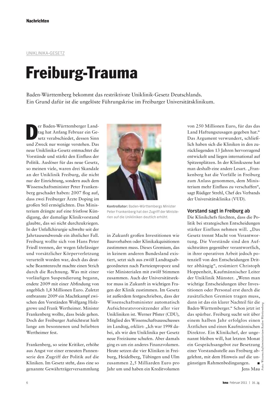 Vorschauseite 1: Freiburg-Trauma