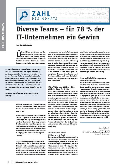 Vorschauseite 1: Diverse Teams – für 78 % der IT-Unternehmen ein Gewinn