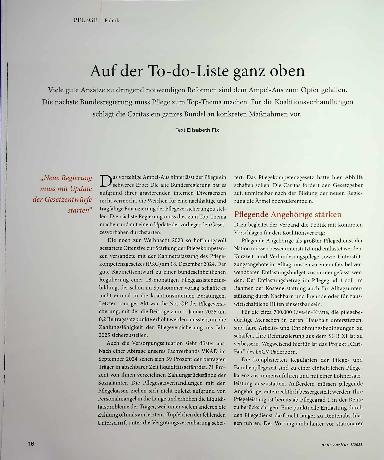 Vorschauseite 1: Auf der To-do-Liste ganz oben