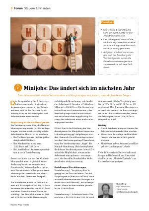 Vorschauseite 1: Minijobs: Das ändert sich im nächsten Jahr