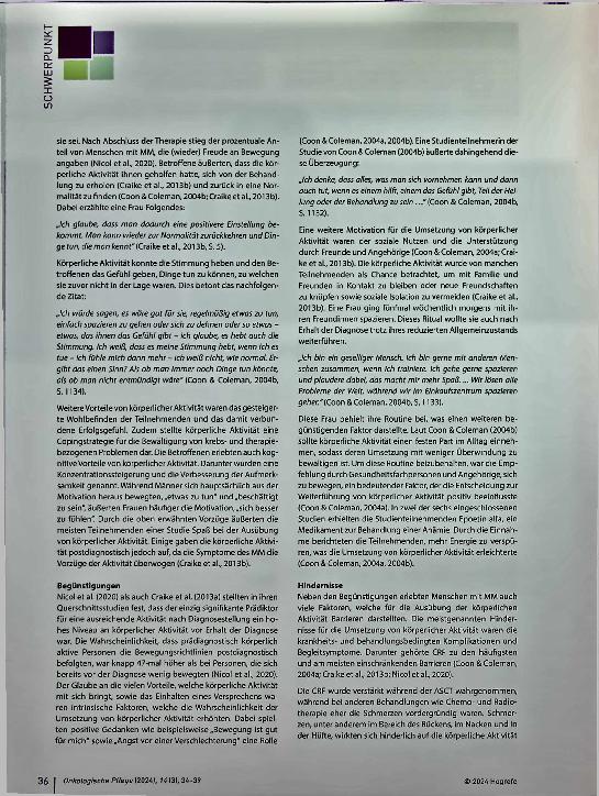 Vorschauseite 3: Körperlich aktiv trotz Multiplem Myelom