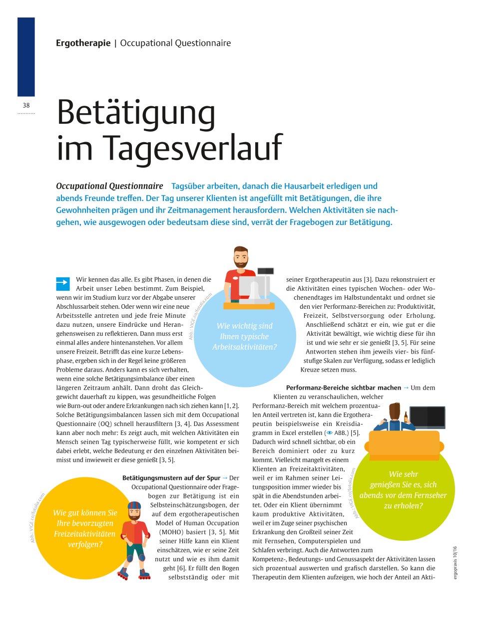 Vorschauseite 1: Occupational Questionnaire ? Betätigung im Tagesverlauf