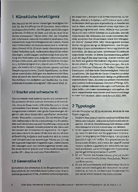 Vorschauseite 2: Klim im Gesundheitswesen - Definitionen und Typologien