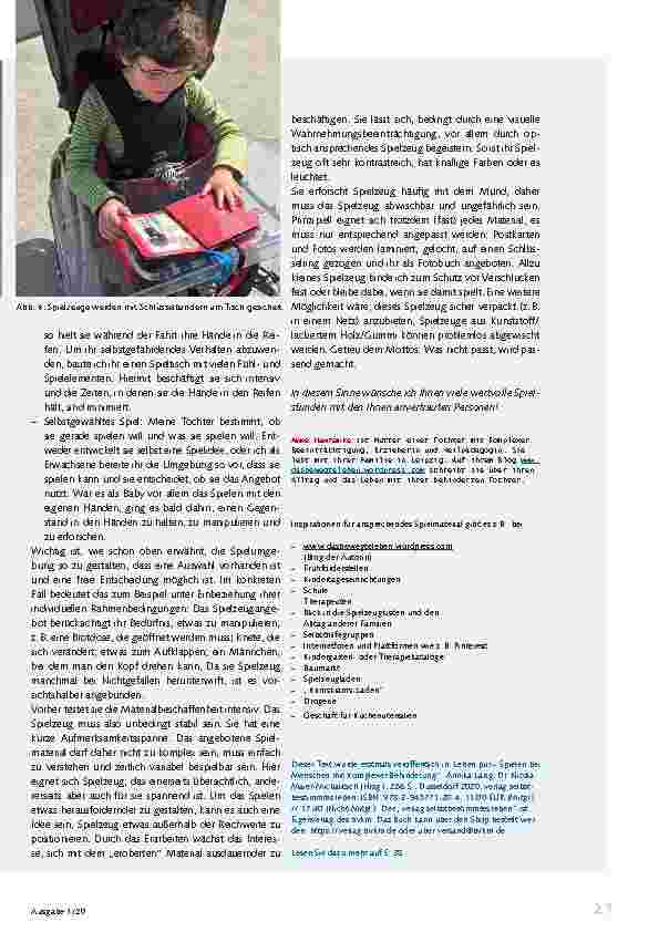 Vorschauseite 4: Spielen ermöglichen! Spielen im Alltag eines Kindes mit komplexer Beeinträchtigung.
