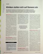 Vorschauseite 1: Kliniken stellen sich auf Demenz ein