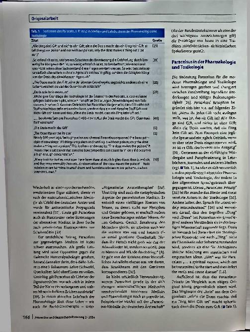 Vorschauseite 2: Das Paracelsus-Prinzip „Allein die Dosis macht, dass ein Ding (k)ein Gift sei" - ein nicht mehr zeitgemäßer Lehrsatz und ätiologischer Mythos.