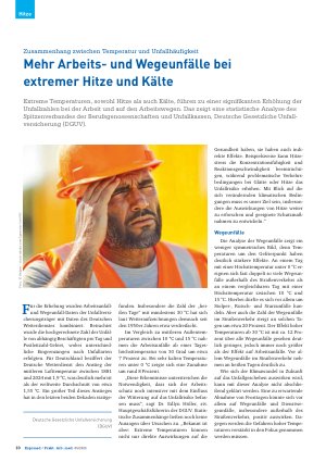 Vorschauseite 1: Mehr Arbeitsund Wegeunfälle bei extremer Hitze und Kälte