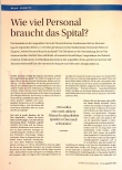 Vorschauseite 1: Wie viel Personal braucht das Spital?