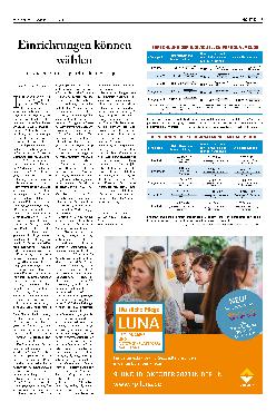 Vorschauseite 1: Einrichtungen können wählen.