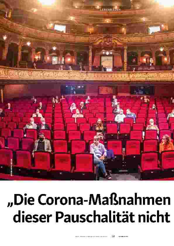 Vorschauseite 1: "Die Corona-Maßnahmen sind in dieser Pauschalität nicht mehr zu rechtfertigen."