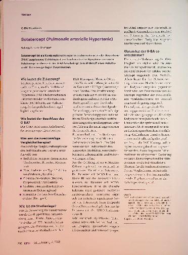Vorschauseite 1: Sotatercept (Pulmonale arterielle Hypertonie)