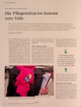 Vorschauseite 1: Volksinitiative für eine starke Pflege. Die Pflegeinitiative kommt vor das Volk.