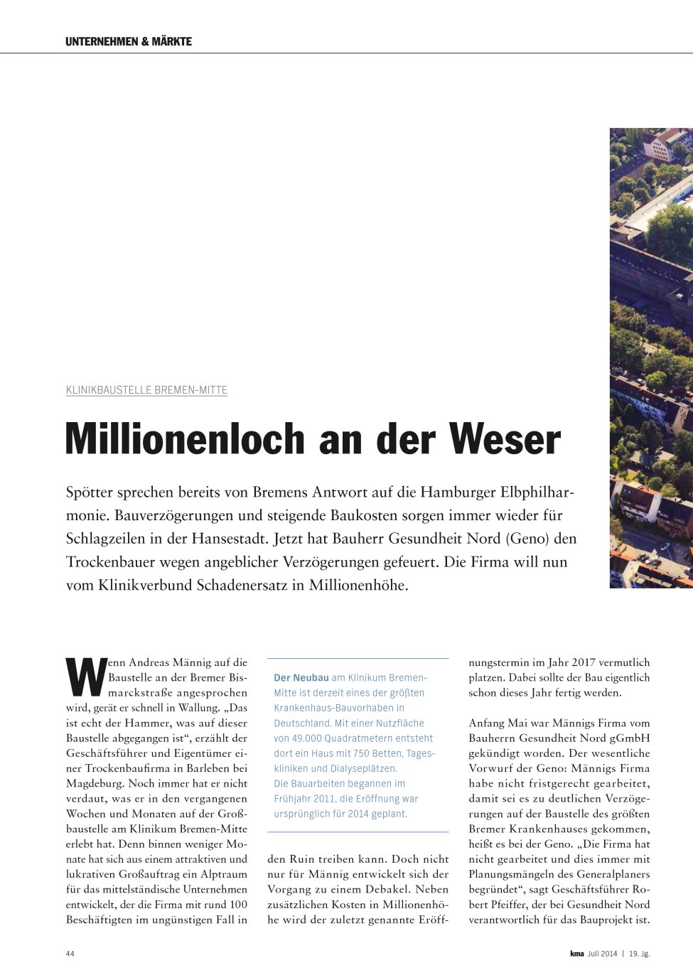 Vorschauseite 1: Millionenloch an der Weser