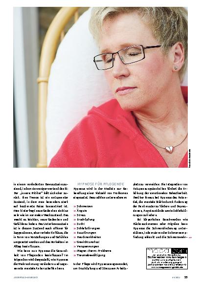 Vorschauseite 2: Mit Hypnose gegen Stress in der Pflege