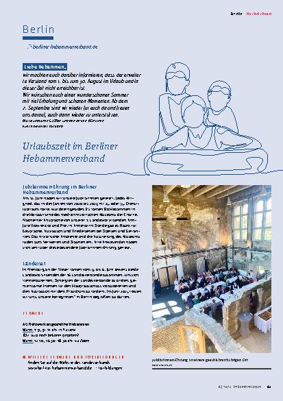 Vorschauseite 6: Nachrichten aus den Landesverbänden