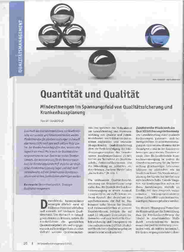 Vorschauseite 1: Quantität und Qualität