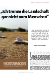 Vorschauseite 2: "Ich trenne die Landschaft gar nicht vom Menschen"