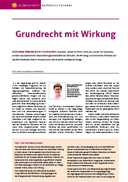 Vorschauseite 1: Grundrecht mit Wirkung
