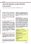 Vorschauseite 1: "Entscheidend ist, in die Aktivität zu kommen. "