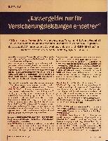Vorschauseite 1: "Kassengelder nur für Versicherungsleistungen einsetzen"