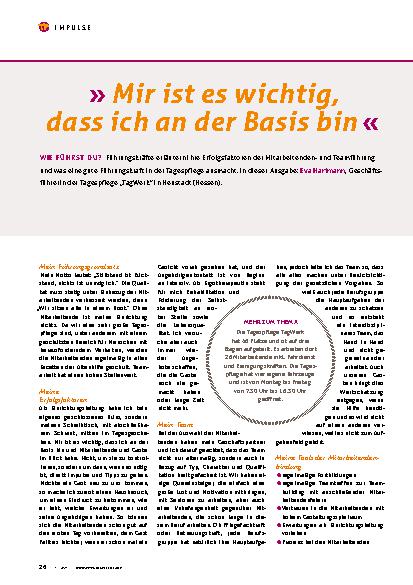 Vorschauseite 1: » Mir ist es wichtig, dass ich an der Basis bin «