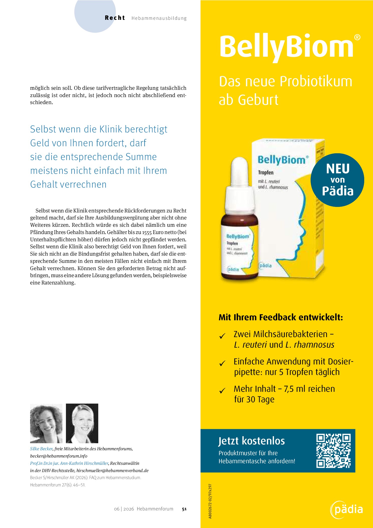 Vorschauseite 5: FAQ zum Hebammenstudium