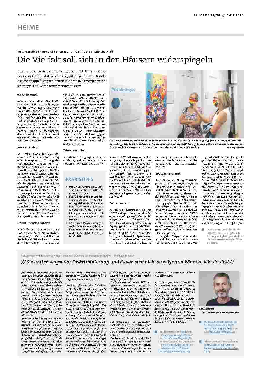 Vorschauseite 3: Covid-19-Tests in Pflegeheimen: Wo ist unsere Lobby?
