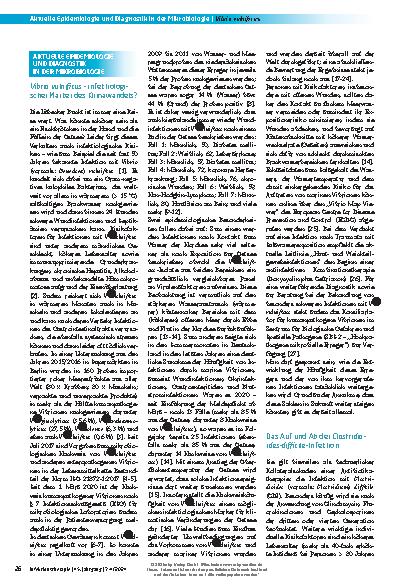 Vorschauseite 1: Aktuelle Epidemiologie und Diagnostik in der Mikrobiologie
