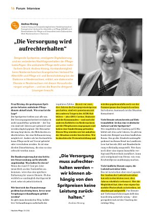 Vorschauseite 1: „Die Versorgung wird aufrechterhalten“