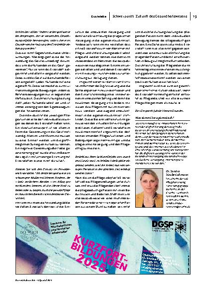 Vorschauseite 3: "Pflegende nachhaltig entlasten"