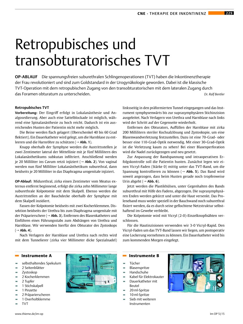 Vorschauseite 1: Retropubisches und transobturatorisches TVT