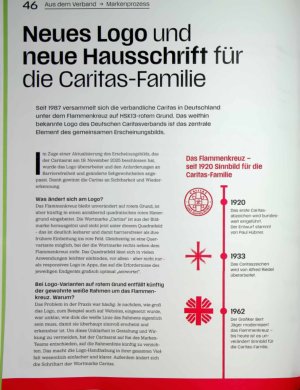 Vorschauseite 1: Neues Logo und neue Hausschrift für die Caritas-Familie