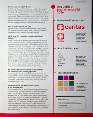 Vorschauseite 2: Neues Logo und neue Hausschrift für die Caritas-Familie