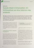 Vorschauseite 1: Soziale Arbeit in Krisenzeiten: ein Schlüsseltext von Alice Salomon neu entdeckt