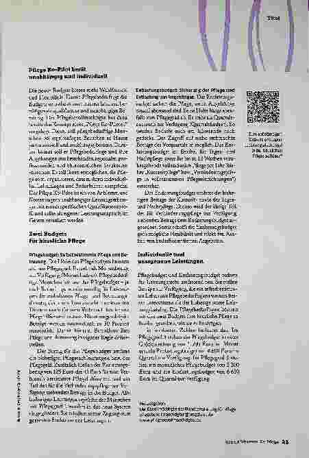 Vorschauseite 2: MEHR SELBSTBESTIMMUNG