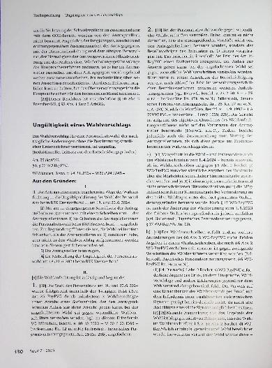 Vorschauseite 5: Einstweilige Verfügung im Hinblick auf Ausschluss eines Personalrats mitglieds wegen Verletzung der Schweigepflicht