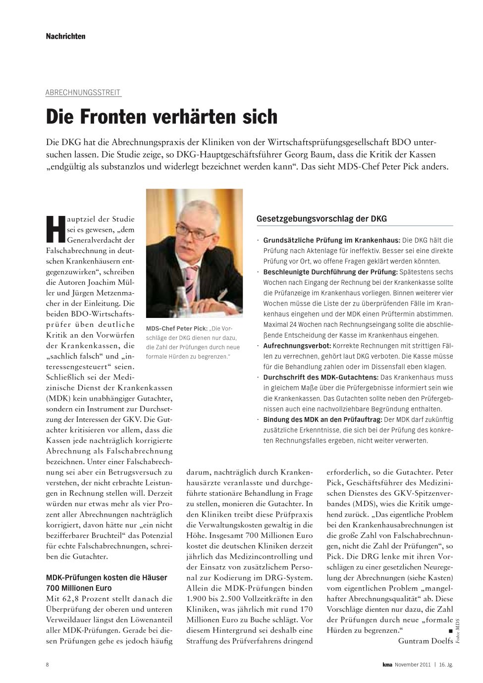 Vorschauseite 1: Die Fronten verhärten sich