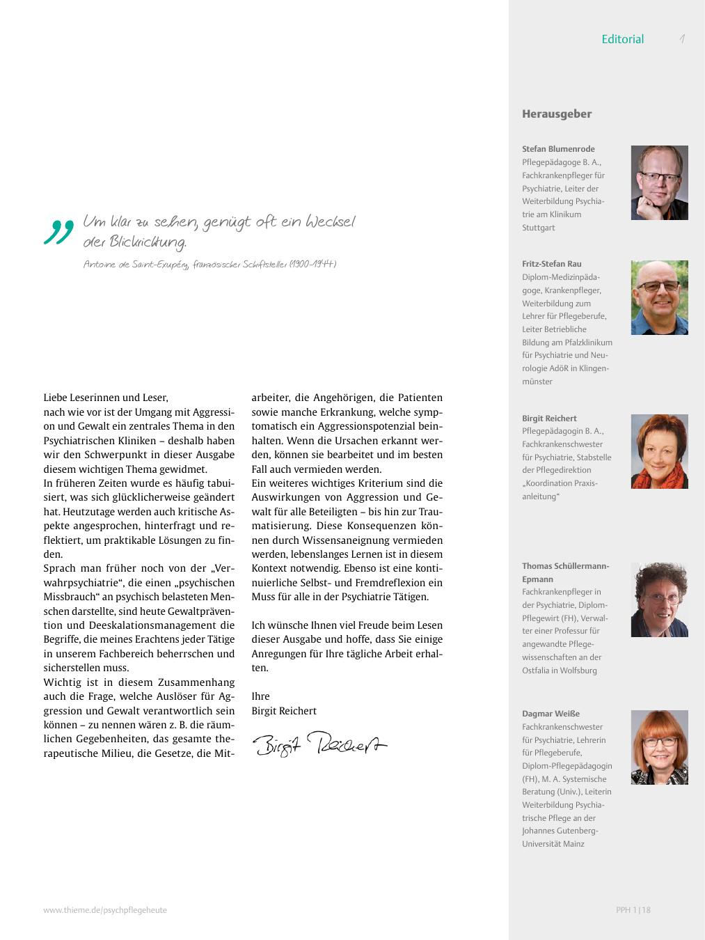 Vorschauseite 1: Editorial