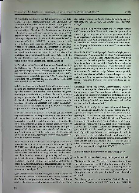 Vorschauseite 2: Das neue Recht der Sozialen Entschädigung nach dem Vierzehnten Buch Sozialgesetzbuch (SGB XIV) - über neue Leistungen und eine Erweiterung der betroffenen Personenkreise am Beispi…